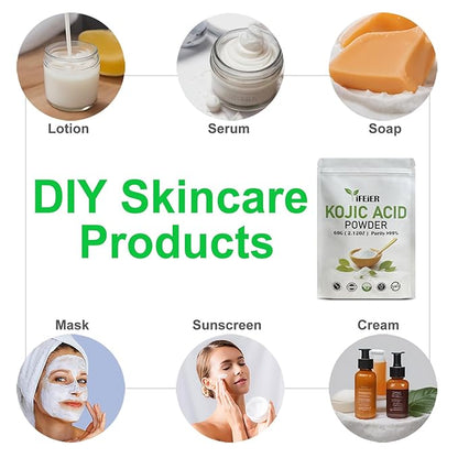 Pure Kojic Acid Powder 60g(2.12oz) for Skincare Products 60g