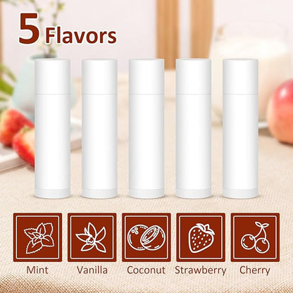 60 Pack Lip Balm Unlabeled, Natural