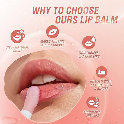 4PCS Fruit Smooth Plumping Lip Glow