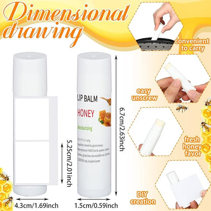 Demissle 150 Pcs Unlabeled Lip Balm Guests