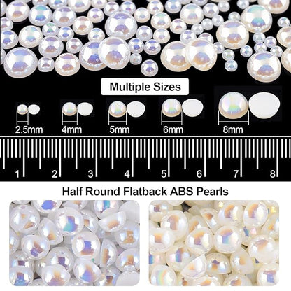 Flat Back Rhinestone+Half Round Pearl Kits