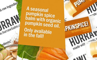Hurraw! Pumpkin Spice Lip Balm: Organic, Palm