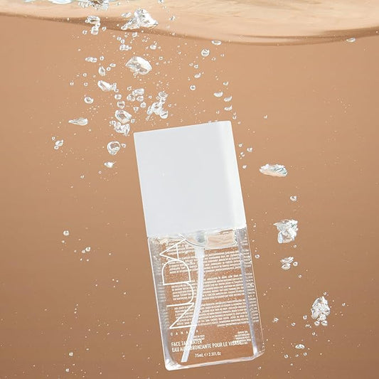 Nuda Face Tan Water | Lightweight Clear Self Tanner for Face | Hydrating Face Water Spray Mist with Aloe Vera, White Tea Extract, Vitamins A, C, & E | Buildable Spray Tan Solution, Cruelty Free, 75 mL