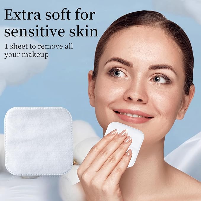 Shino natural square cotton pads,100