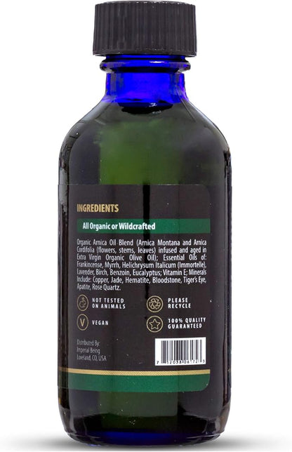 Royal Arnica Oil – Organic Herbal Blend for Muscle Recovery, Bruise Support, Joint Flexibility, Skin Vitality – Longer Lasting Than Arnica Cream or Gel – Infused with Essential Oils (2oz)