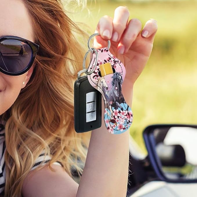 Chapstick Holder Keychain for Lipstick Lip Girls