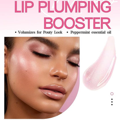 Lip Plumper Gloss,Natural Spicy Lip Plumping
