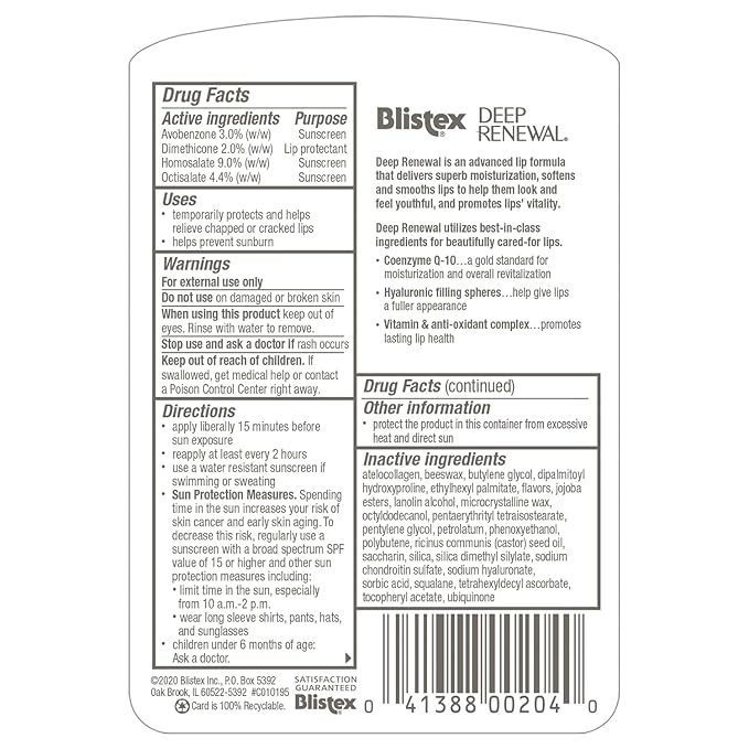 Blistex Deep Renewal, Anti-Aging Treatment (Pack