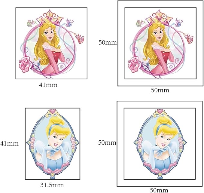 40pcs Princess Temporary Tattoos for Kids,Frozen Princess Party Gifts (Princess)