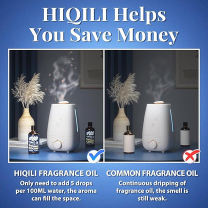 HIQILI Sunshine Coconut Fragrance Oil 100ml for Diffuser Car Freshies, Clean Fresh Scent for Candle Making Soap Laundry 3.38 Fl Oz