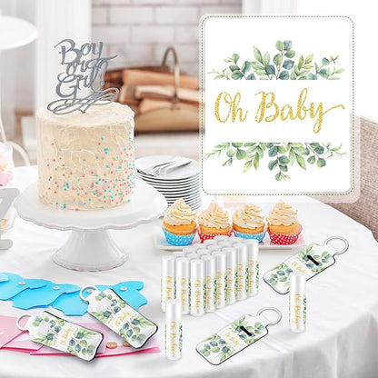 18 Sets Baby Shower Bridal Shower Guests(Eucalyptus