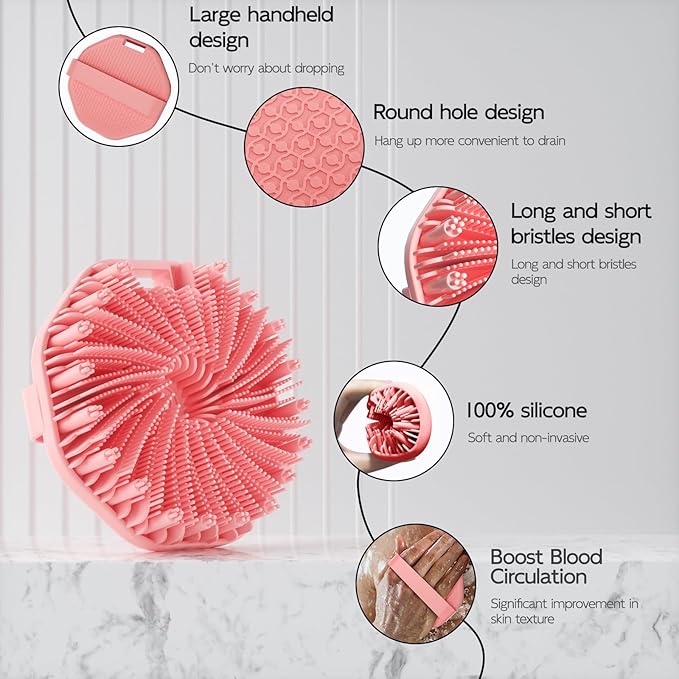 Silicone body scrubber, exfoliating body