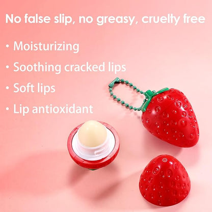KISSIO Lip Balm,Strawberry Lip Balm,Lip Care oz(02#)