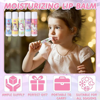 100 Pcs Unicorn Party Favors Lip Supplies