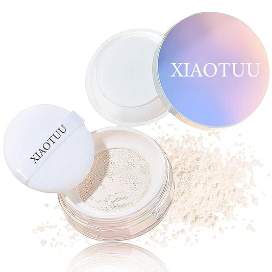 Loose Setting Face Powder,Loose Powder Lightweight & Breathable Women （Ivory）