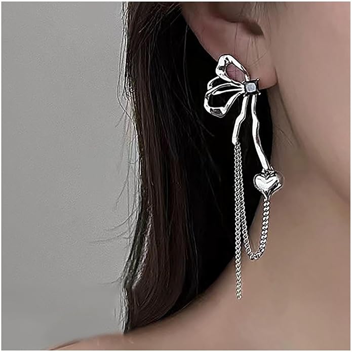 Vintage Butterfly Dangle Earrings Long Butterfly