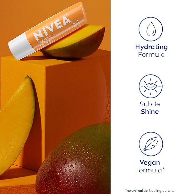 NIVEA Mango Lip Care, 0.17 oz,