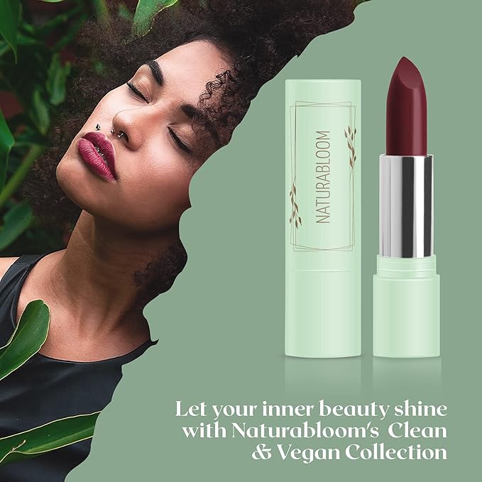 Vegan Lipstick (Plum) - Sensational One-Stroke Long Lasting Lipstick from Natural Oils & Butters Full-Coverage Lip Color with Shea Butter & Coconut Extact - Premium Hydrating Lipsticks