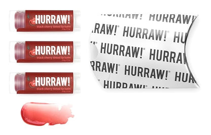 Hurraw! Black Cherry Tinted Lip Balm, Palm