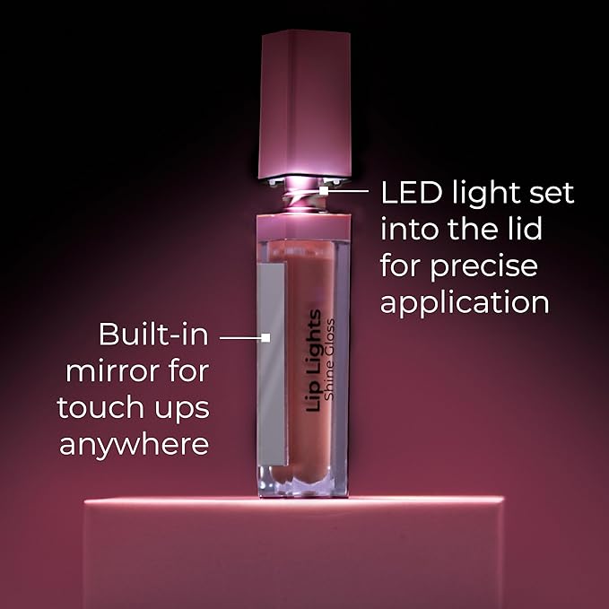 MCoBeauty LipLights Shine Gloss, Clear, Gloss for Irresistible LipLights