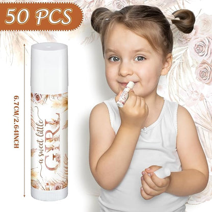 50 Pack Boho Baby Shower Lip Gifts