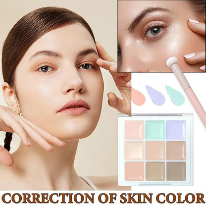 9 Colors Correcting Concealer Contour Palette,Concealer Cream Contour