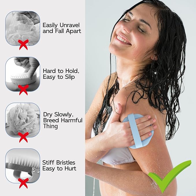 Silicone body scrubber, exfoliating body