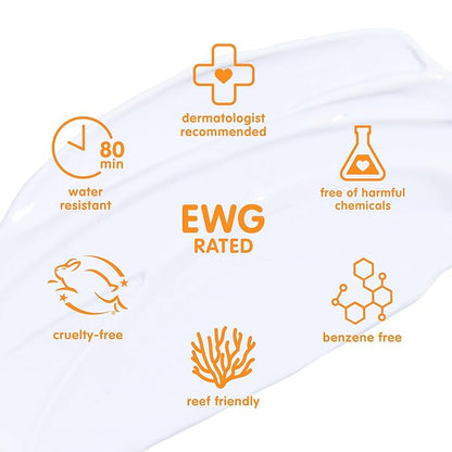 Thinksport SPF 50+ Mineral Sunscreen, 3 Oz, Safe, Natural Sunblock for Sports & Active Use, Water Resistant Reef Safe Sunscreen, Broad Spectrum UVA/UVB Sun Screen for Sun Protection