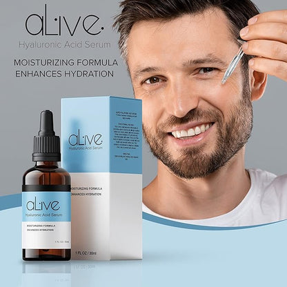 Hyaluronic Acid Serum Skincare Alive Intensity – Deep Hydration, Anti-Aging & Wrinkle Reduction – Lightweight, Fast-Absorbing Formula – 30ml