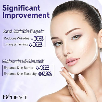 Peptides Serum for Face with Hyaluronic Acid for Fine Lines and Wrinkles, Collagen Boosting Hydrating Face Serum, Anti-aging for All Skin Types, Fragrance Free, 1.35 Fl. Oz