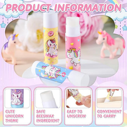 100 Pcs Unicorn Party Favors Lip Supplies