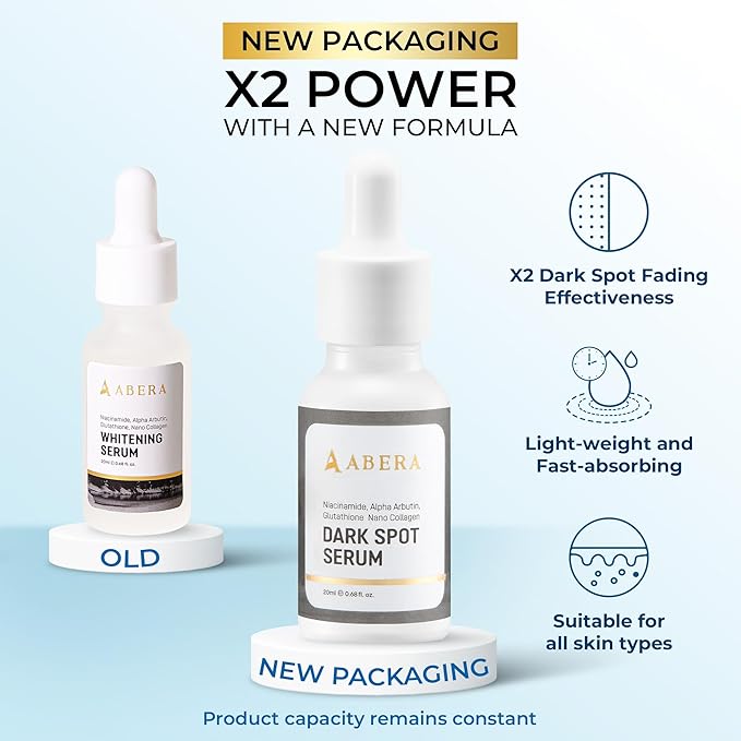 Abera Dark Spot Serum for Face, Dark Spot Corrector, Melasma & Age Spot Treatment, Boost Moisturization & Pore Minimize, All Skin Types, 0.68 fl Oz