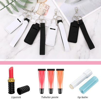 4 Pcs Keychain Chapstick Holder, Lipgloss Girls