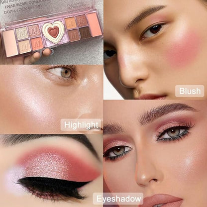 12 Colors Nude White Orange Matte Shimmer Eyeshadow