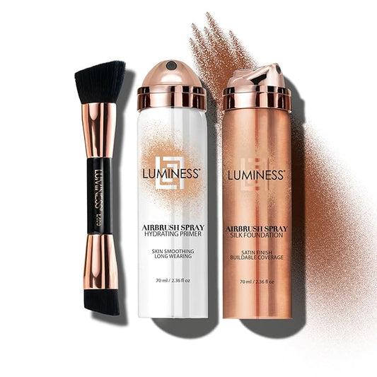 LUMINESS Airbrush Spray Silk Foundation Starter Kit - & Moisturizes