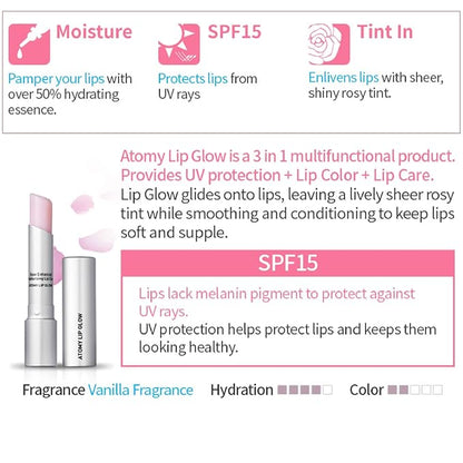 Atomy Lip Glow 3.3g x 2 Color
