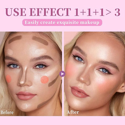 Matte Dewy Liquid Blush, Silky Smooth Cream Soft Cruelty-free,01 Pink