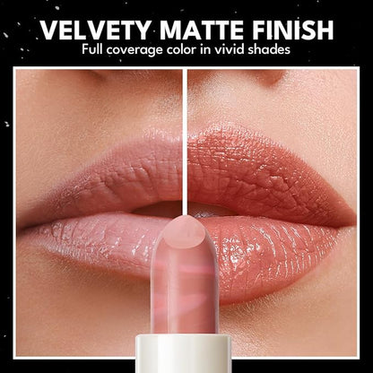 2PCS Marbled Matte Lip Stick Makeup Coverage,