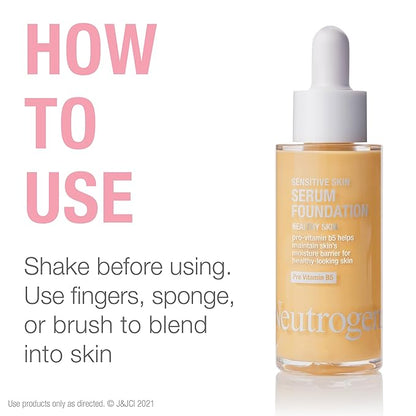 Neutrogena Healthy Skin Sensitive Skin Serum Foundation with Medium 01, 1 oz