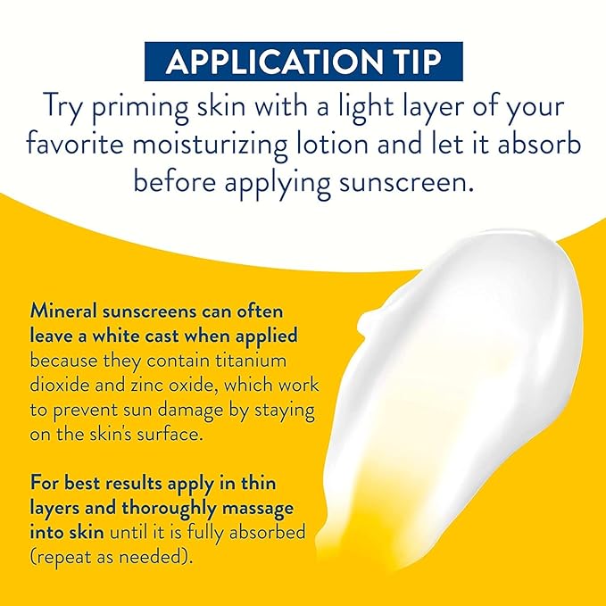 Cetaphil Sheer Mineral Sunscreen Lotion for Face & Body, 3 fl oz, 100% Mineral Sunscreen: Zinc Oxide & Titanium Dioxide, Broad Spectrum SPF 30, For Sensitive Skin