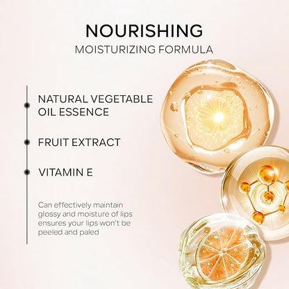 Magic Color Changing Lip Oil, Ph Temperture Changing Plumping Magic Hydrating Lip Oil Gloss, Smooth Lip Lines Plump Lip, Plumping Clear Glossy Tinted Balm Care 0.2Fl oz #Pearl Shimmer
