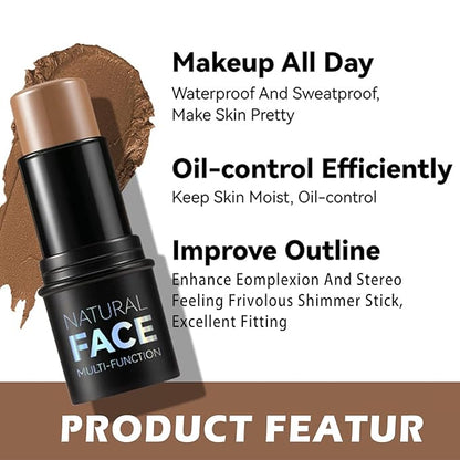 Highlighter Stick Cream Blush Stick Bronzer Contour Stick Beginner-Set B