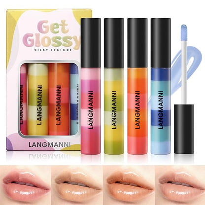 4 Pack Get Glossy Lip Oil Set - Get
