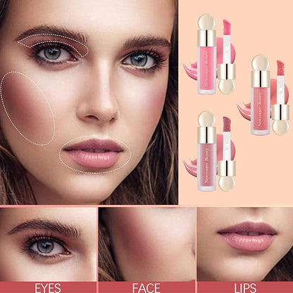 Face Blush with Face Brush Liquid Blush for