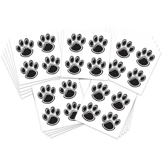FashionTats Sport Spirit Temporary Tattoos | 100 Tattoos (Black Paw)