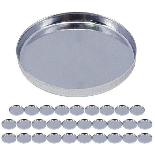 Pack of 30 Empty Round Metal Pans 26mm
