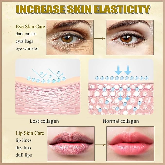 30Pcs Lip Mask Under Eye Masks Patches,Crystal Collagen Hydrating Moisturizing Smoothing Lips Gel Pads for Puffy Eyes Bags,Dark Circles,Puffiness,Fine Lines,Wrinkles,Anti-Aging Hyaluronic Acid