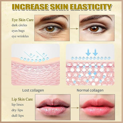 30Pcs Lip Mask Under Eye Masks Patches,Crystal Collagen Hydrating Moisturizing Smoothing Lips Gel Pads for Puffy Eyes Bags,Dark Circles,Puffiness,Fine Lines,Wrinkles,Anti-Aging Hyaluronic Acid