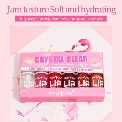 Mini Lip Oil Lip Glaze, 6 Colors Fat Glaze,