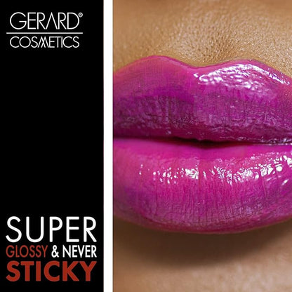 Gerard Cosmetics Supreme Lip Creme Electric Rose | Highly Pigmented, Fully Opaque, Hot Pink Lip Gloss | Nourishing, Hydrating, Liquid Lipstick for Full Coverage Lip Color